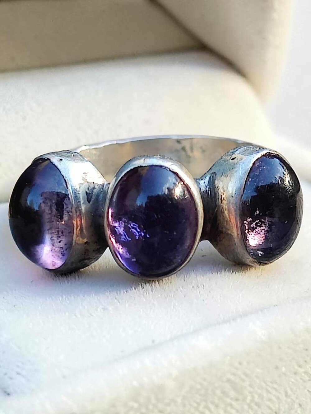 Vintage Sterling Silver Amethyst Ring